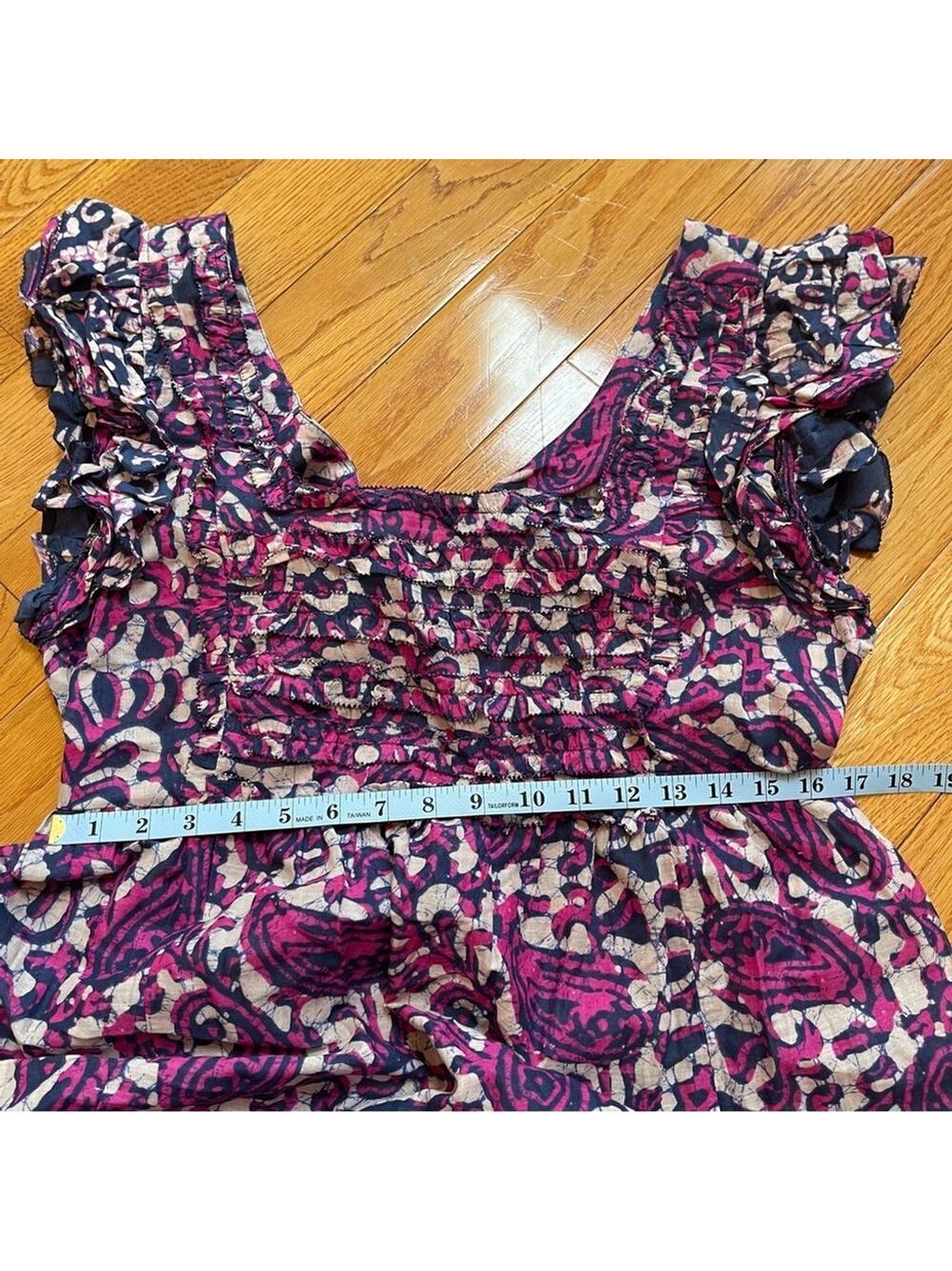 House of Harlow 1960 floral midi/maxi poplin cotton dress Sz L Fairy Cottagecore - Picture 6 of 12